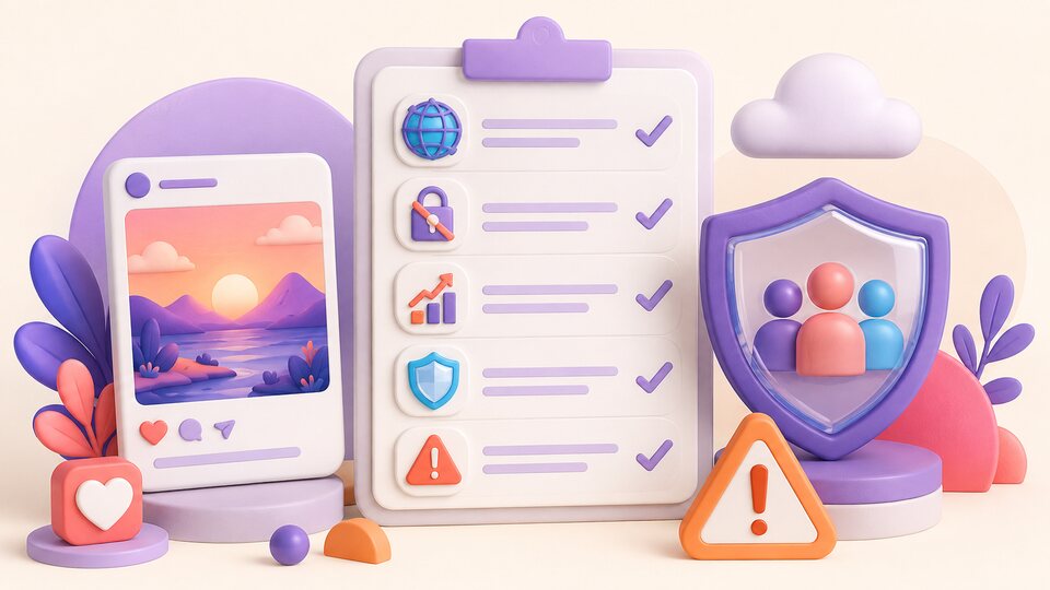 Creator comparing a gradual community-participation path with a credential and automation warning path